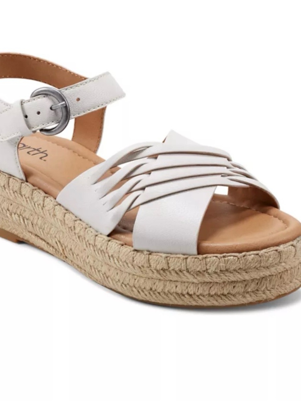 Earth Women’s Shoes Size 7M Off White Espadrille Platform Sandal